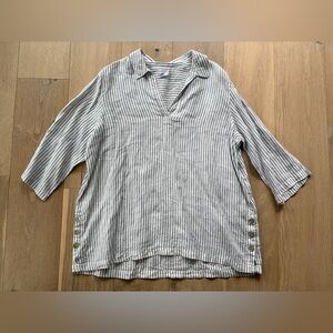 Sigrid Olsen 100% linen tunic beach summer - size 1X